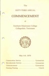 Southern Missionary College Commencement Program May 4-6, 1979 by Southern Missionary College