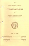 Southern Missionary College Commencement Program May 2-4, 1980 by Southern Missionary College