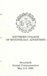 Southern College Commencement Program May 2-4, 1986 by Southern College
