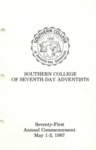 Southern College Commencement Program May 1-3, 1987