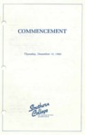 Southern College Commencement Program December 13, 1984 by Southern College