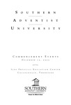 Southern Adventist University Commencement Program December 2022