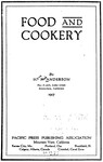 Food and Cookery by H S. Anderson