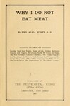 Why I Do Not Eat Meat by Alma White