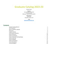 Southern Adventist University Graduate Catalog 2022-2023
