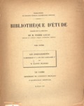 Bibliothèque D’étude, Tome Sixième, 1914