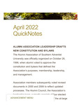 April 2022 QuickNotes