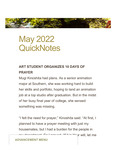 May 2022 QuickNotes
