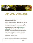 July 2022 QuickNotes